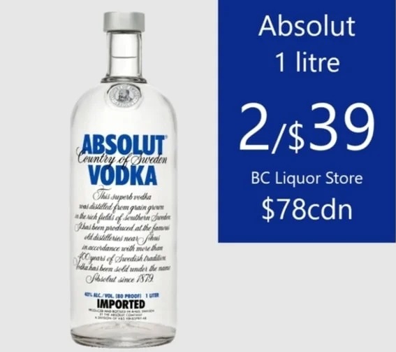 Absolut 1 Litre